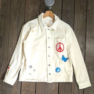 Pacsun White Jean Jacket M